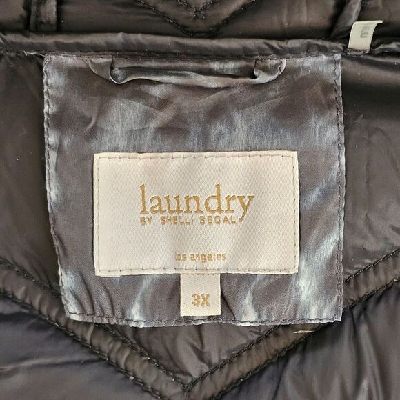 Laundry by Shelli Segal Hooded Down Quilt Puffer Down Animal Print Size 3X - Picture 8 of 14